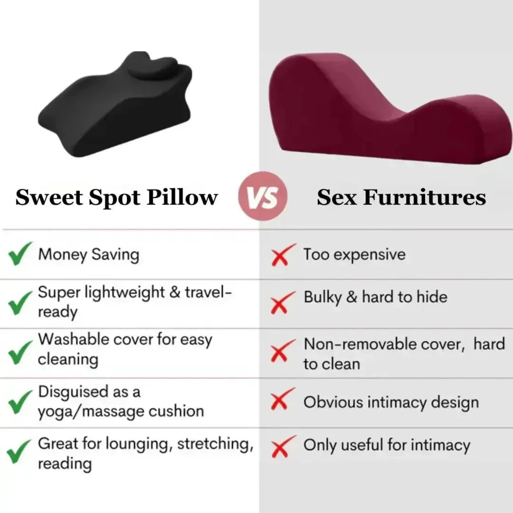 TiltledLove™ Foam Wedge Couples Pillow - Image 2